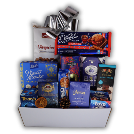 Kosz Prezentowy Granatowy Blask – Wykwintny Zestaw