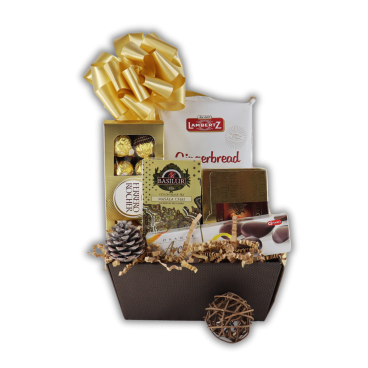 Kosz Prezentowy Gwiazdka z Nieba – Trufle, Herbaty i Słodycze