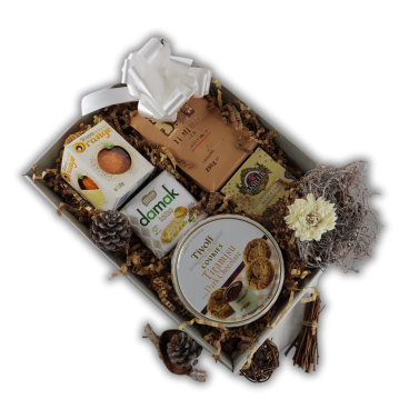 Kosz Świąteczny Śnieżynka – Herbata, Kawa i Czekolada na Święta