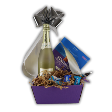 Kosz Prezentowy Happy Birthday – Zestaw Urodzinowy z Winem