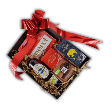 Kosz Prezentowy Czekoladowa Pokusa – Zestaw Słodyczy