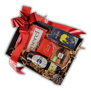 Kosz Świąteczny Czekoladowa Pokusa – Zestaw Czekoladek