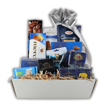 Kosz Prezentowy Lazurowa Fala – Wino i Wykwintne Praliny