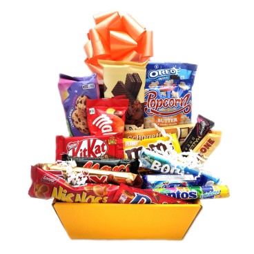 Kosz Prezentowy Przekąsek i Słodyczy – Smakołyki Na Prezent