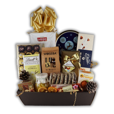 Kosz Prezentowy Coraz Bliżej Święta – Słodycze i Kawa