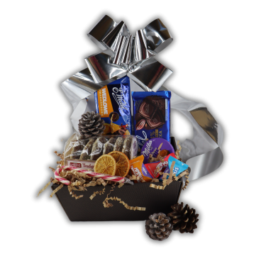 Kosz Świąteczny Gwiezdny Deszcz – Pierniki, Czekolada, Słodycze