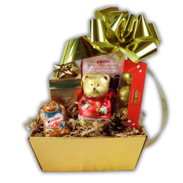 Kosz Świąteczny Złocisty Pył – Słodki Upominek na Boże Narodzenie